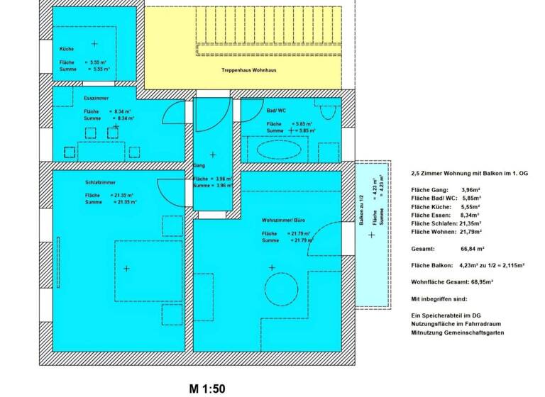 Wohnung zum Kauf 315.000 € 2,5 Zimmer 68 m² 2 Geschosse frei ab sofort Dorfen 84405