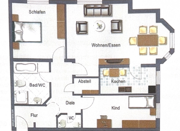 Wohnung zur Miete 900 € 3 Zimmer 92 m² Ettenheim 77955