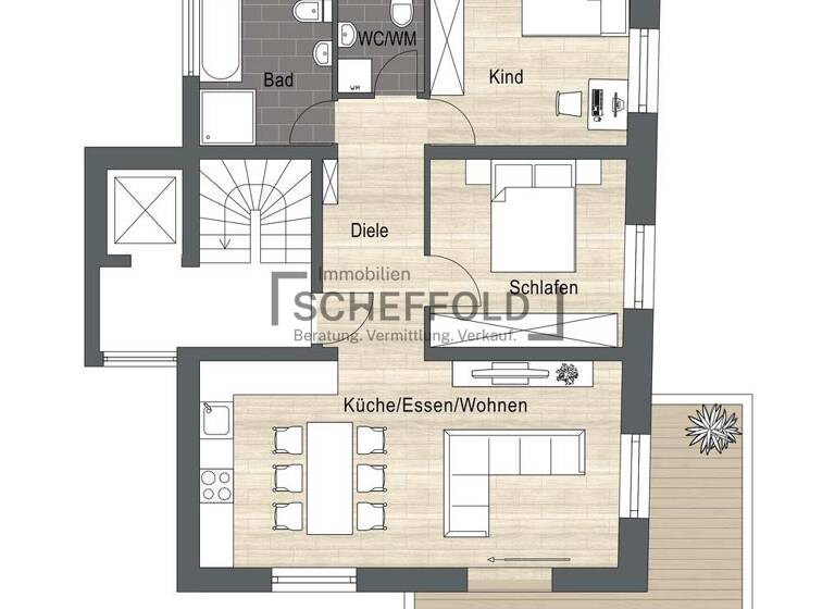 Wohnung zum Kauf - Erstbezug provisionsfrei 469.900 € 3,5 Zimmer 104,1 m² 1. Geschoss Äpfingen Maselheim-Äpfingen 88437