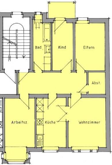 Wohnung zur Miete 840 € 4 Zimmer 94 m² 2. Geschoss frei ab 01.10.2025 Magdeburger Allee 136 Ilversgehofen Erfurt 99086