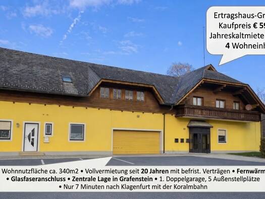 Sonstiges zum Kauf als Kapitalanlage geeignet 590.000 € 16 Zimmer 340 m² 671 m² Grundstück Grafenstein 9131