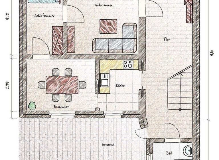 Doppelhaushälfte zum Kauf 84.500 € 5 Zimmer 108 m² 259 m² Grundstück Porst 06369