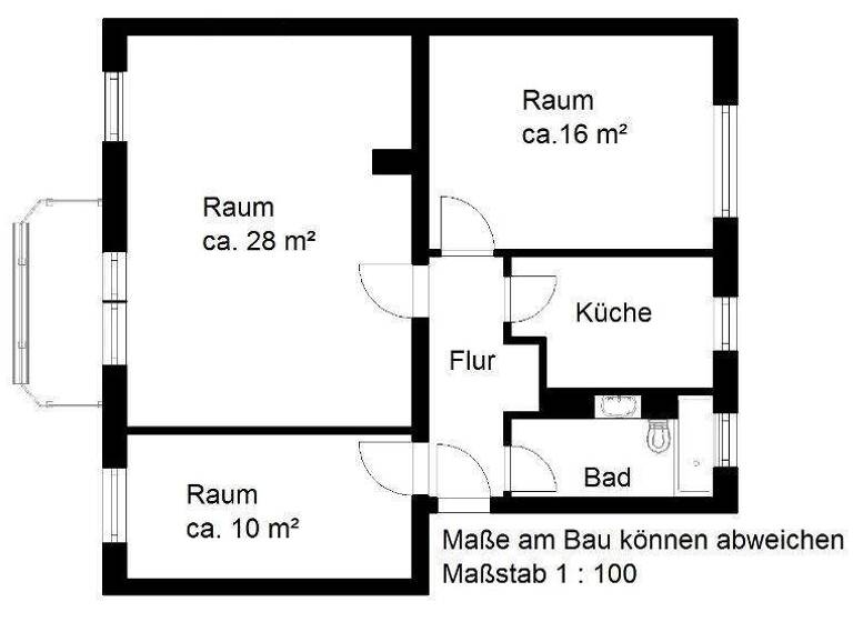 Wohnung zur Miete 554 € 3 Zimmer 69,2 m² 4. Geschoss Philipp-Reis-Str. 1 Landrain Halle (Saale) 06118