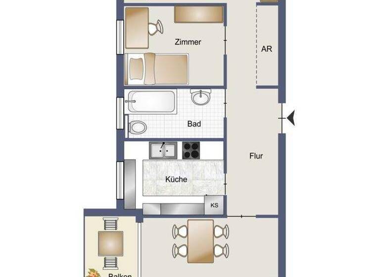 Wohnung zum Kauf 276.000 € 3 Zimmer 60 m² 2. Geschoss Lankwitz Berlin / Lankwitz 12247