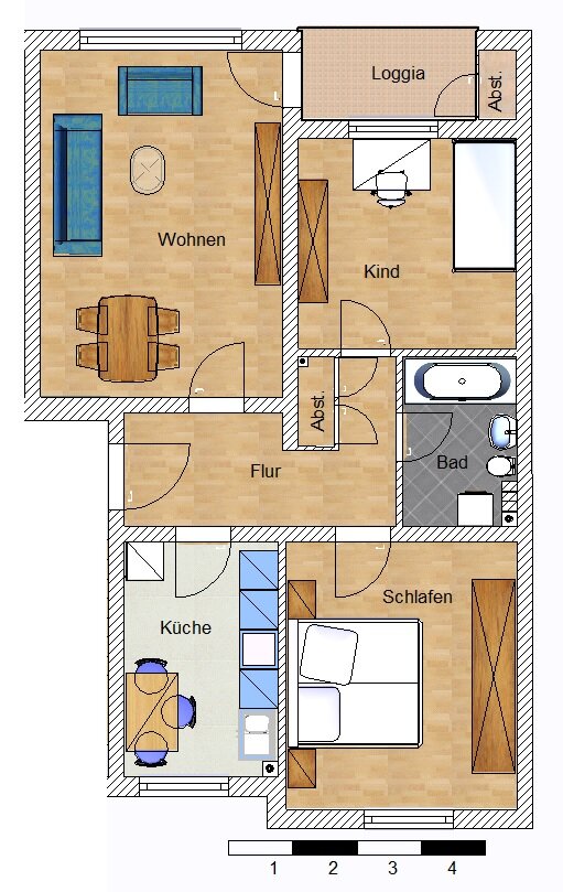 Wohnung zur Miete 479 € 3 Zimmer 68,3 m²<br/>Wohnfläche 1.<br/>Geschoss 16.03.2025<br/>Verfügbarkeit Eichendorffstr. 14 Berenbostel - Südost Garbsen-Berenbostel 30827