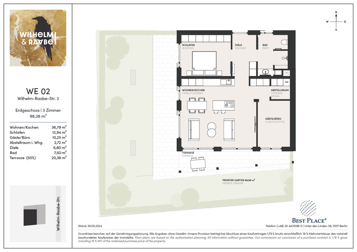 Wohnung zum Kauf 1.459.000 € 3 Zimmer 98,4 m²<br/>Wohnfläche EG<br/>Geschoss ab sofort<br/>Verfügbarkeit Wilhelm-Raabe-Straße 3 Milbertshofen München 80807