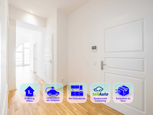 Terrassenwohnung zur Miete - Erstbezug 979 € 4 Zimmer 91,5 m² EG frei ab 01.01.2027 Straße der Nationen 78 Zentrum Chemnitz 09111