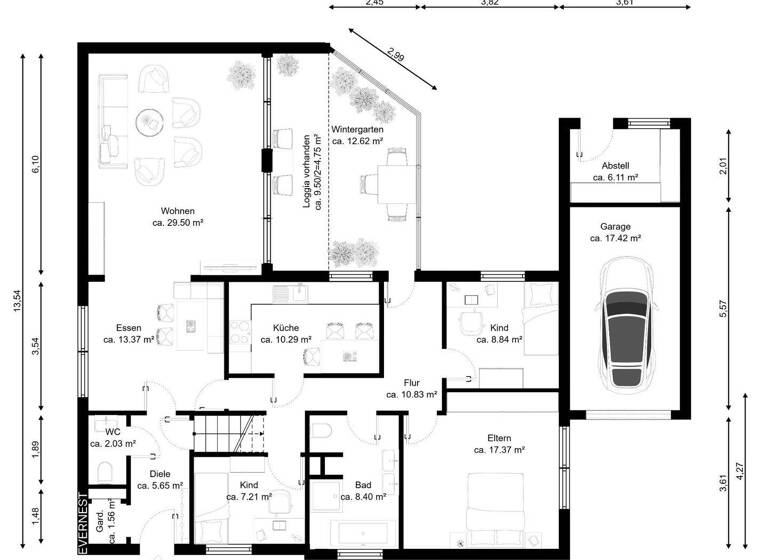 Bungalow zum Kauf 339.000 € 4 Zimmer 125 m² 730 m² Grundstück Ihrhove Westoverledingen 26810