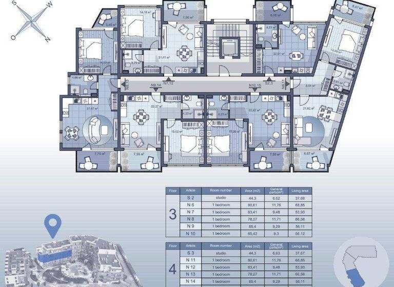 Studio zum Kauf 99.200 € 2 Zimmer 62 m² 2. Geschoss Kosharitsa 8224