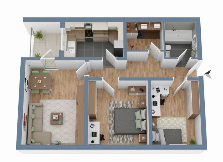 Wohnung zum Kauf 160.000 € 3 Zimmer 67 m² Laagberg Wolfsburg 38440