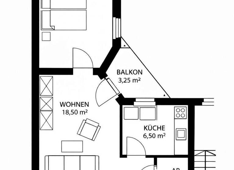 Wohnung zum Kauf 85.000 € 2 Zimmer 53,5 m² Innenstadt Halle 06110