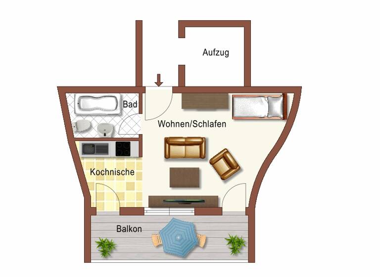 Studio zum Kauf 99.000 € 1 Zimmer 25 m² Lechenich Erftstadt-Lechenich 50374