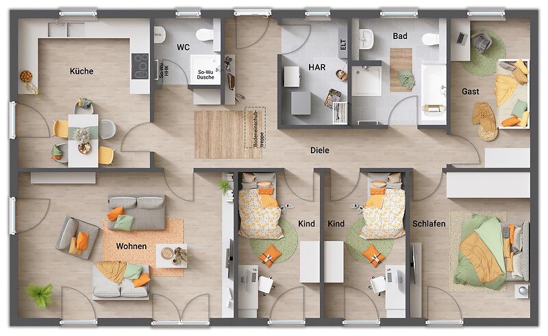 Bungalow zum Kauf provisionsfrei 404.550 € 5 Zimmer 130 m²<br/>Wohnfläche 828 m²<br/>Grundstück Scheidingen Welver 59514