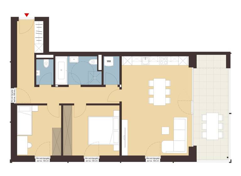 Terrassenwohnung zum Kauf - Erstbezug 664.000 € 3 Zimmer 76,6 m² Auf dem Bühel 1 Wolfurt 6922