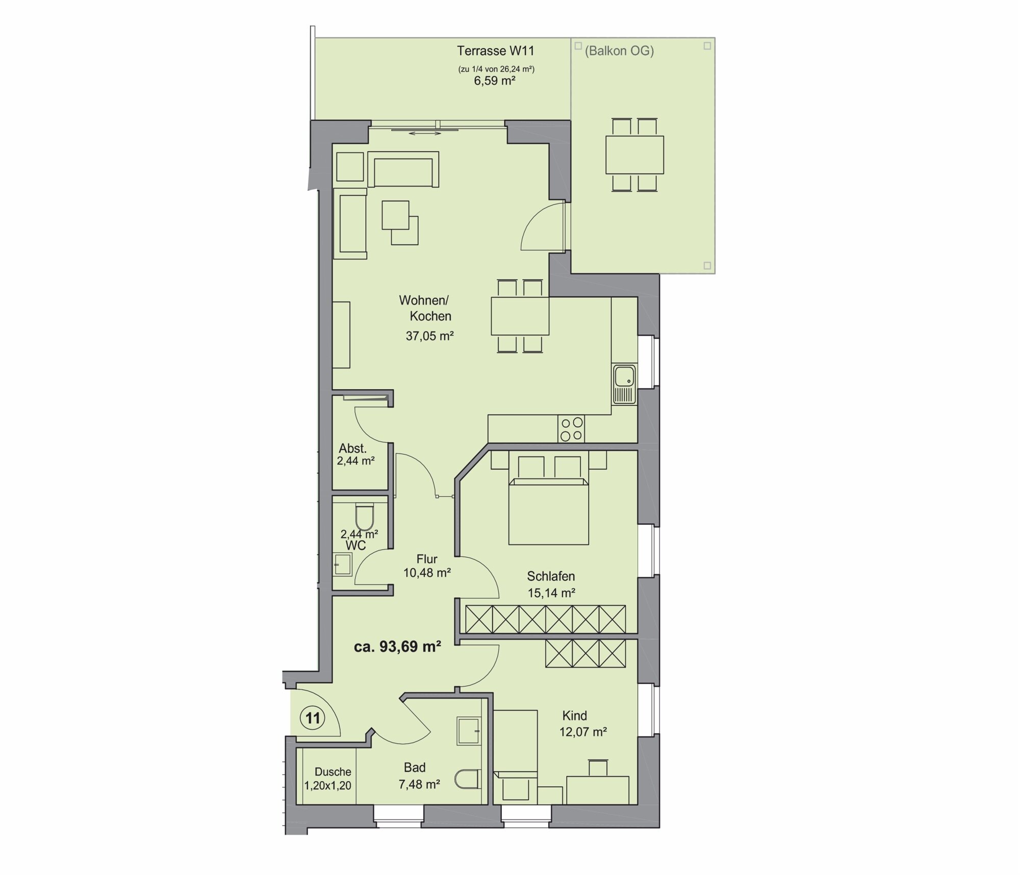 Wohnung zum Kauf 419.000 € 3 Zimmer 93,7 m²<br/>Wohnfläche EG<br/>Geschoss Westerkappeln Westerkappeln 49492