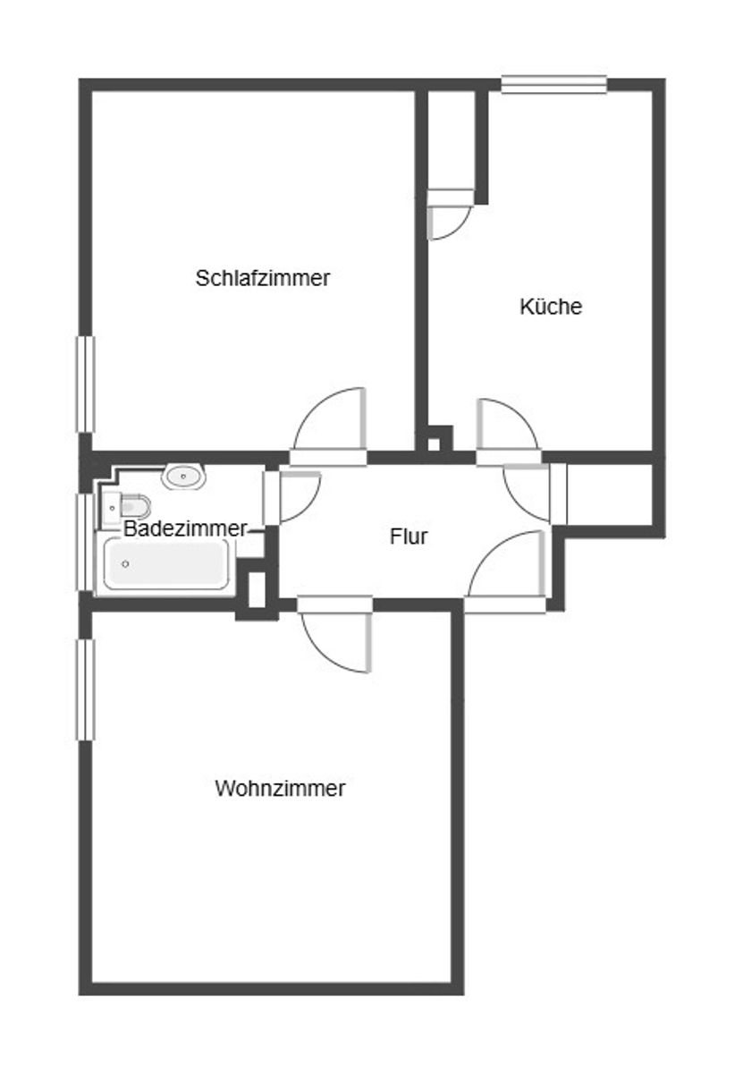 Wohnung zum Kauf 69.000 € 2 Zimmer 45 m²<br/>Wohnfläche 2.<br/>Geschoss Tackenberg Oberhausen 46145