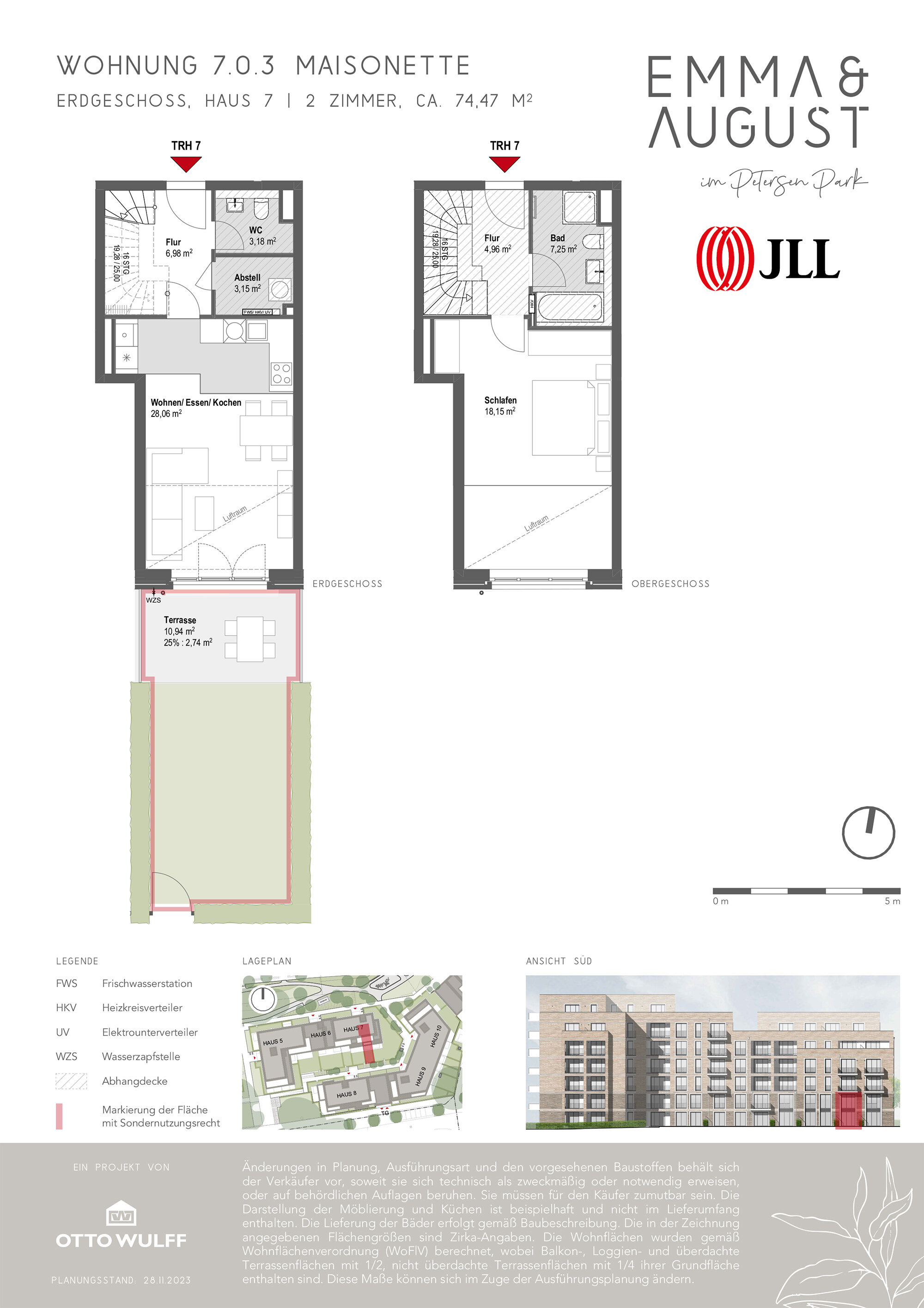 Maisonette zum Kauf provisionsfrei 589.000 € 2 Zimmer 74,5 m²<br/>Wohnfläche EG<br/>Geschoss Niendorfer Weg 11 Groß Borstel Hamburg 22453