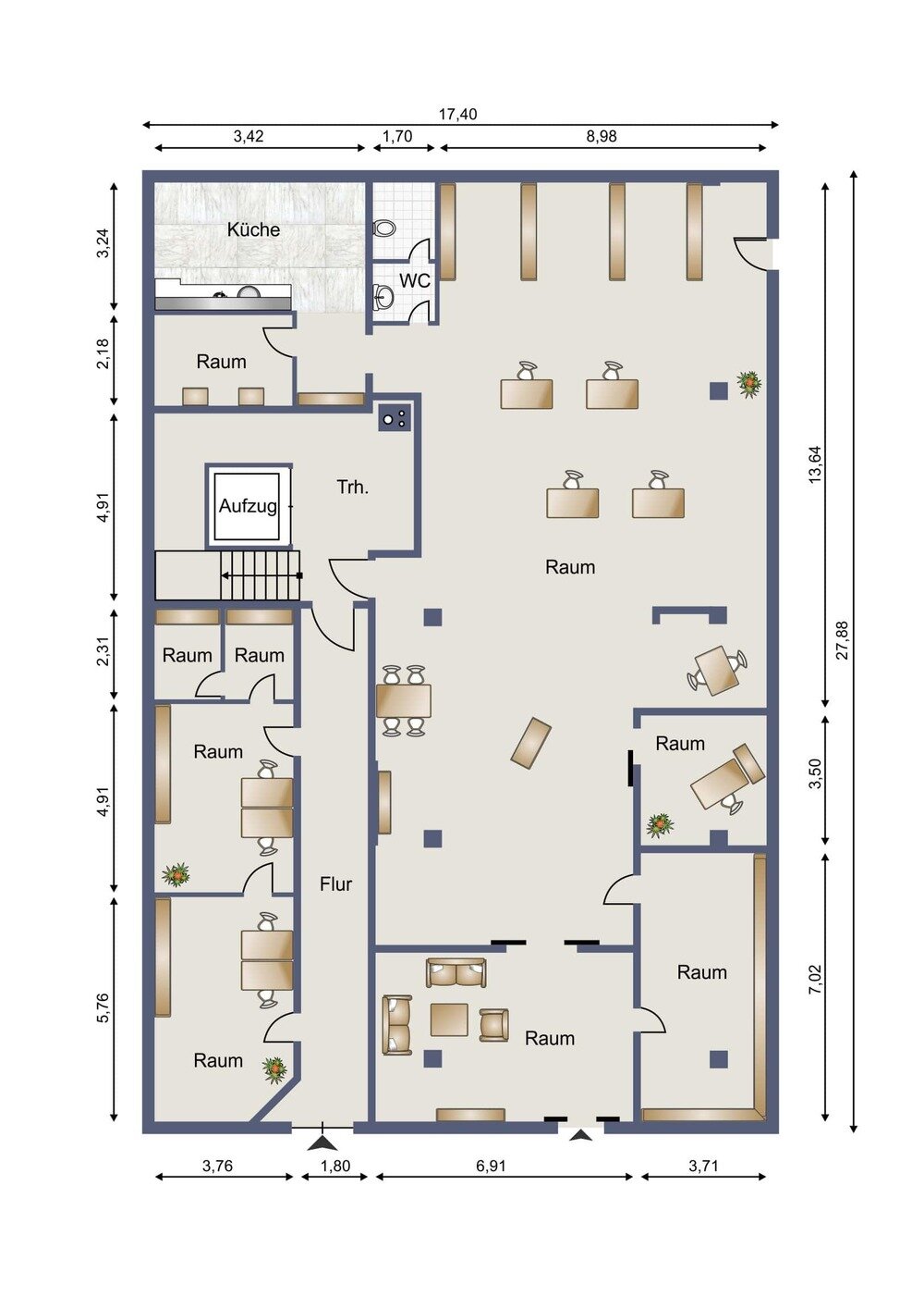 Bürofläche zur Miete 3.420 € 285 m²<br/>Bürofläche Mühlacker Mühlacker 75417