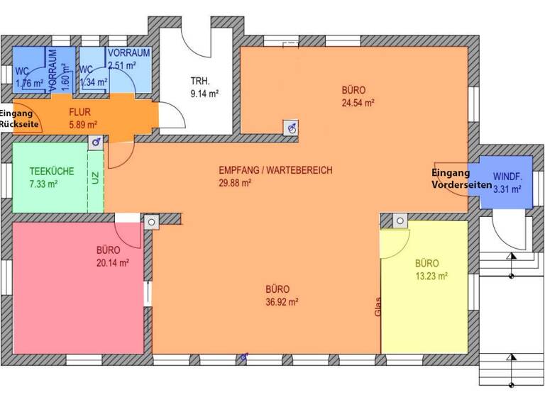 Praxis zur Miete provisionsfrei 3 Zimmer 150 m² Bürofläche Waldmünchen 93449