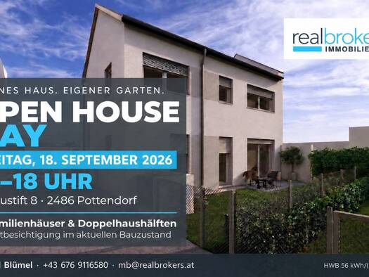 Einfamilienhaus zum Kauf - Erstbezug 319.000 € 3 Zimmer 82 m² 150 m² Grundstück Pottendorf 2486