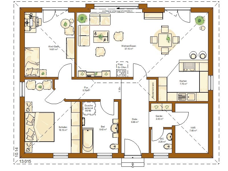 Bungalow zum Kauf 507.340 € 3 Zimmer 112 m²<br/>Wohnfläche 660 m²<br/>Grundstück Schönerlinde Schönerlinde/ Wandlitz 16348