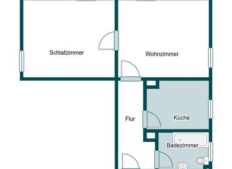 Wohnung zum Kauf 139.000 € 2 Zimmer 43 m² 2. Geschoss Werderau Nürnberg 90441