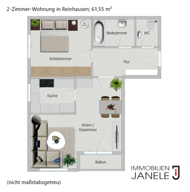 Studio zur Miete 625 € 2 Zimmer 61,6 m² frei ab sofort Reinhausen Regensburg 93059