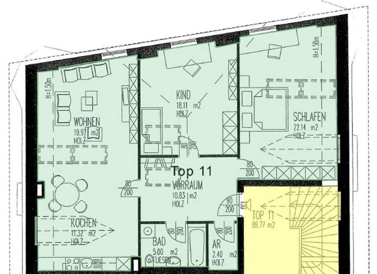 Wohnung zur Miete 1.900 € 3 Zimmer 89 m² 5. Geschoss Innsbruck 6020