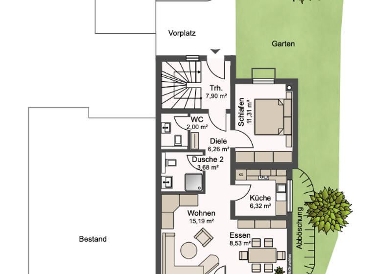 Reihenendhaus zum Kauf 850.000 € 8 Zimmer 223,7 m² 264,6 m² Grundstück Herten Rheinfelden 79618