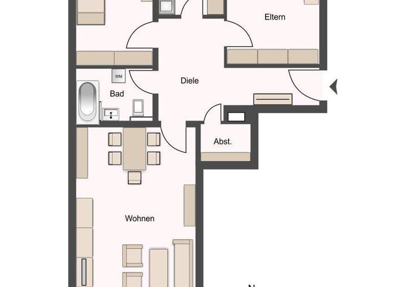 Wohnung zum Kauf 342.548 € 3 Zimmer 89 m² 2. Geschoss Hammerschmiede Augsburg / Hammerschmiede 86169