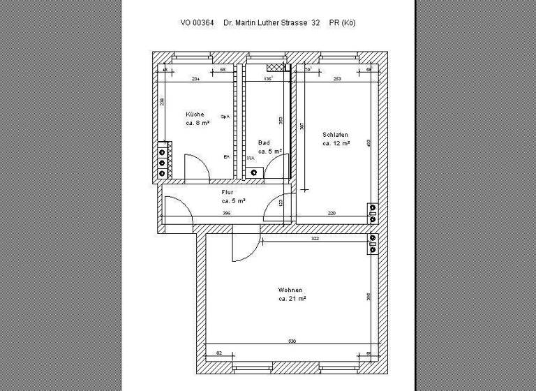 Wohnung zur Miete 329 € 2 Zimmer 50,3 m² EG Dr.-M.-Luther-Str. 32 Schönebeck Schönebeck (Elbe) 39218