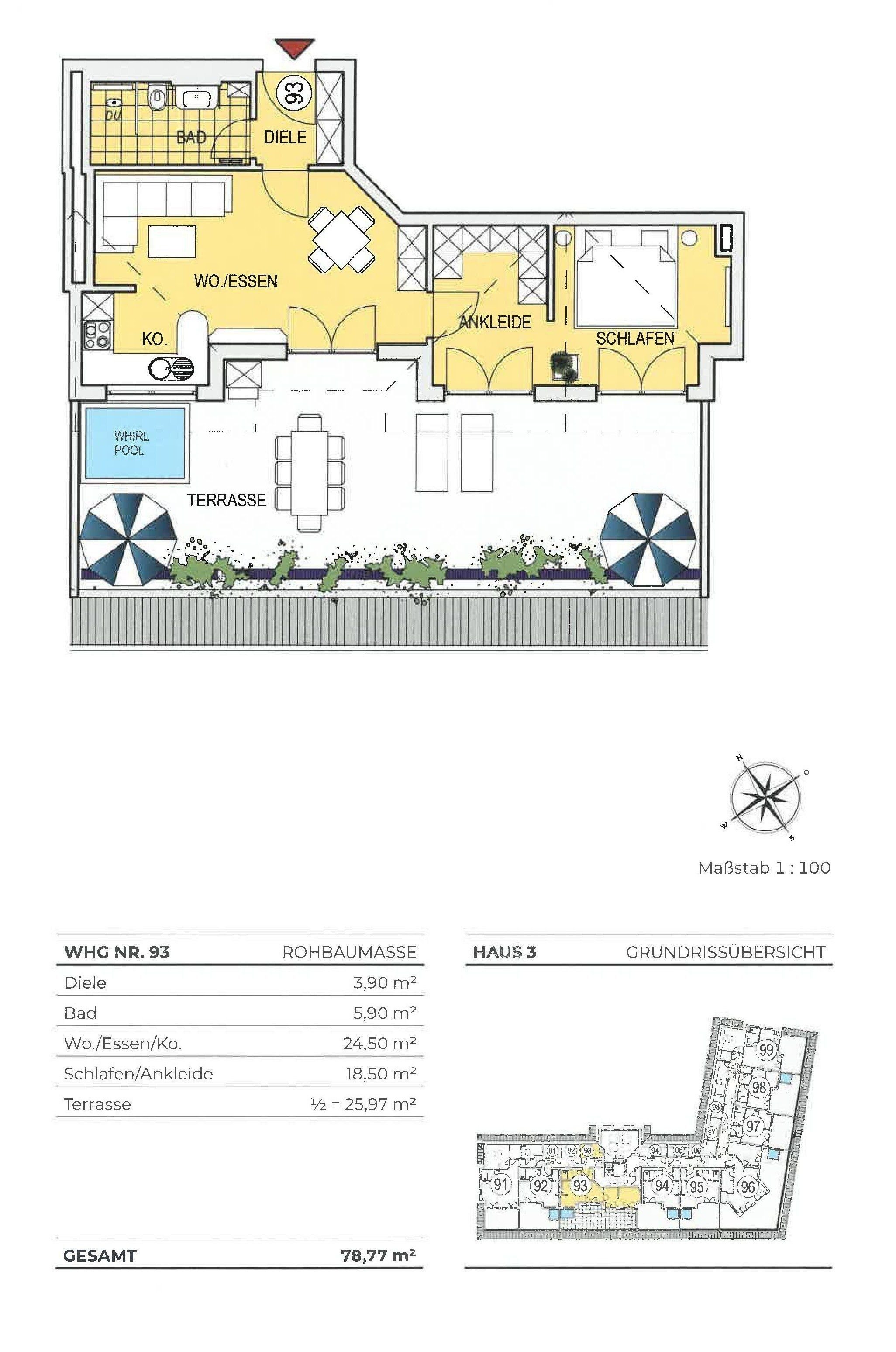 Terrassenwohnung zur Miete 1.250 € 2 Zimmer 78,8 m²<br/>Wohnfläche 3.<br/>Geschoss ab sofort<br/>Verfügbarkeit Hubertusstraße 51 Esting Olching 82140