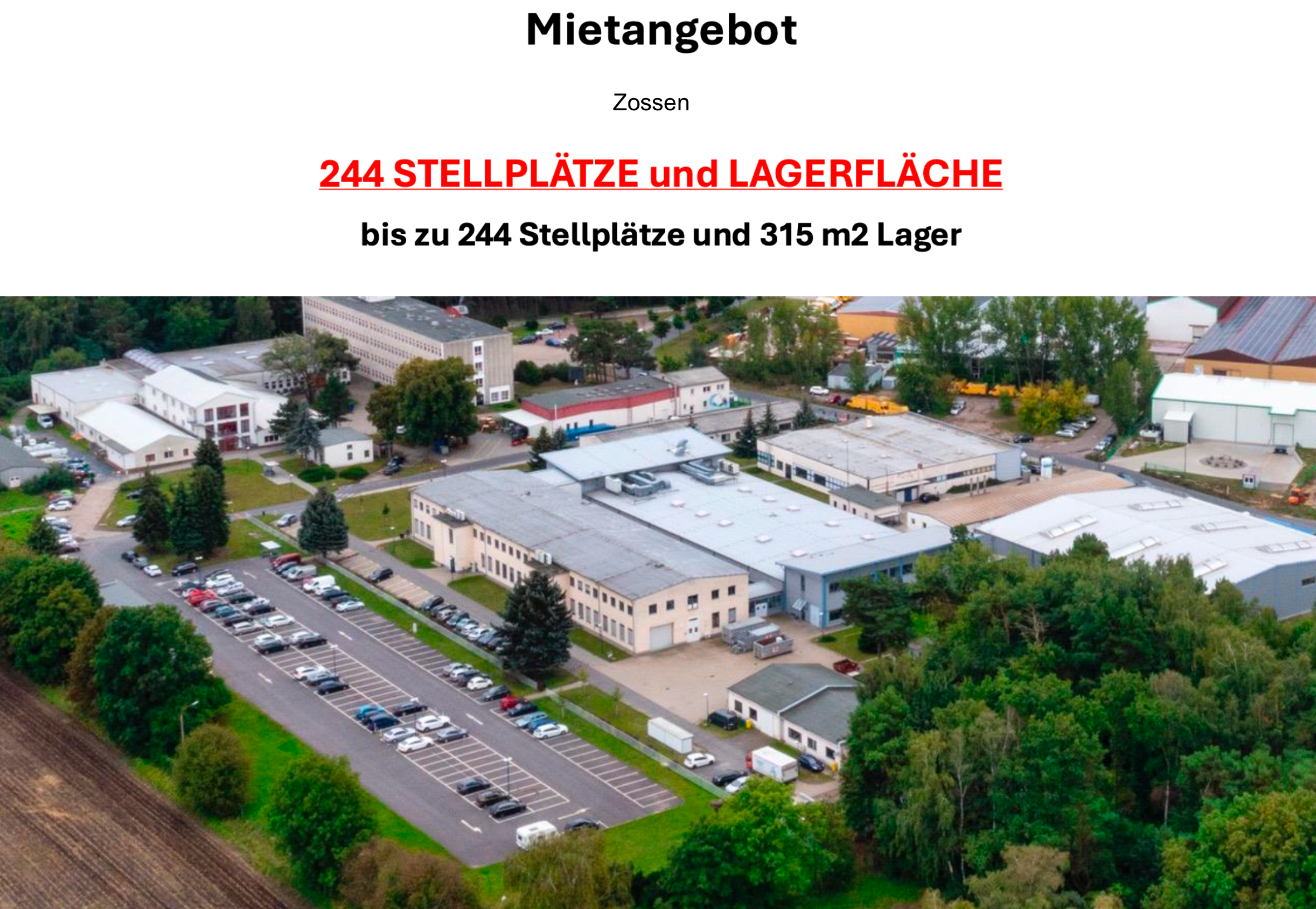 Gewerbegrundstück zur Miete provisionsfrei 9.600 € 6.500 m²<br/>Grundstück Dabendorf Zossen 15806