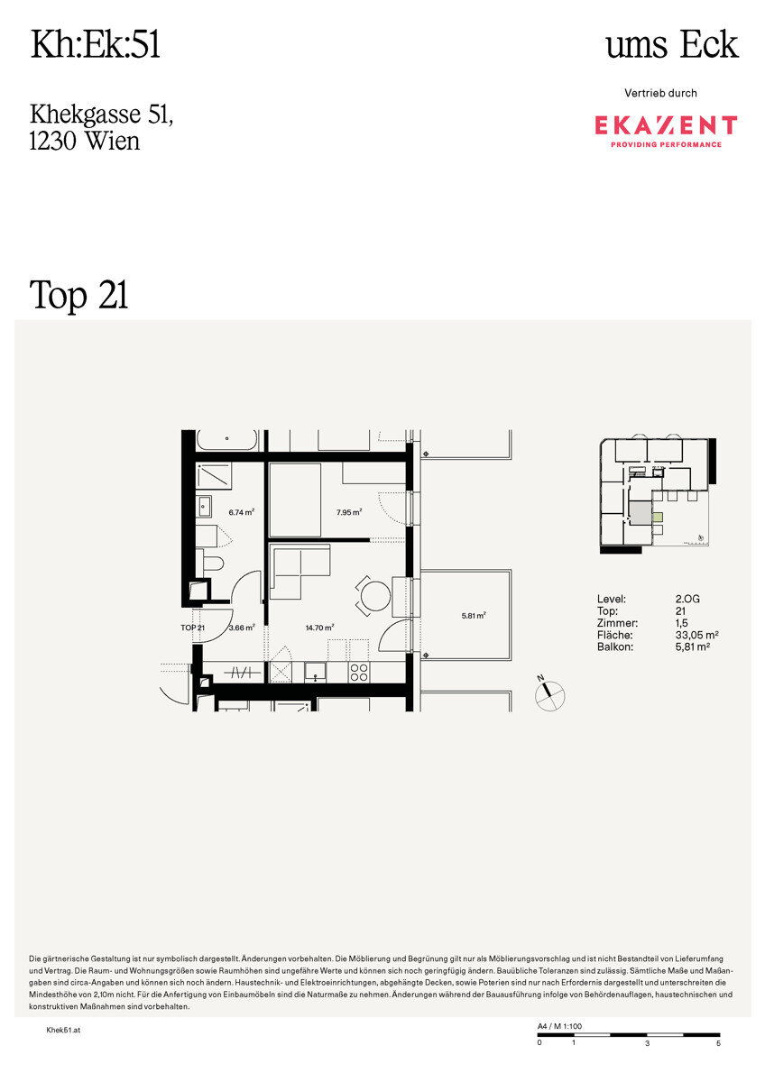 Wohnung zum Kauf provisionsfrei 216.000 € 2 Zimmer 33,2 m²<br/>Wohnfläche 2.<br/>Geschoss Wien 1230