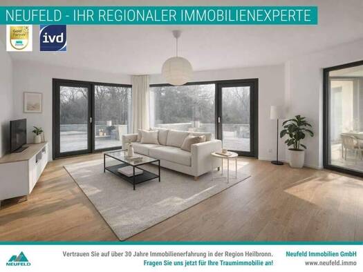 Wohnung zur Miete 1.605 € 3 Zimmer 91,9 m² 4. Geschoss frei ab sofort Wartbergstraße 8 Heilbronn Heilbronn 74076