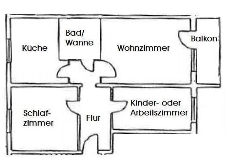 Wohnung zum Kauf 42.900 € 3 Zimmer 60 m²<br/>Wohnfläche 2.<br/>Geschoss Hohe Straße 16 Lauchhammer Lauchhammer 01979