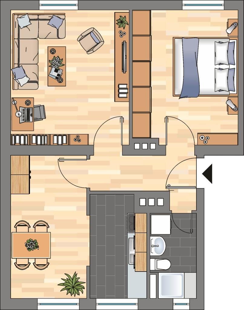 Wohnung zur Miete 479 € 2,5 Zimmer 51,2 m²<br/>Wohnfläche 2.<br/>Geschoss 23.12.2024<br/>Verfügbarkeit Ostring 9 Gaarden - Süd / Kronsburg Bezirk 4 Kiel 24143