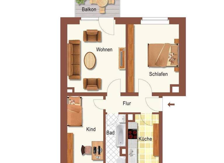 Studio zur Miete 460 € 3 Zimmer 57 m² Mutzschen Grimma 04668