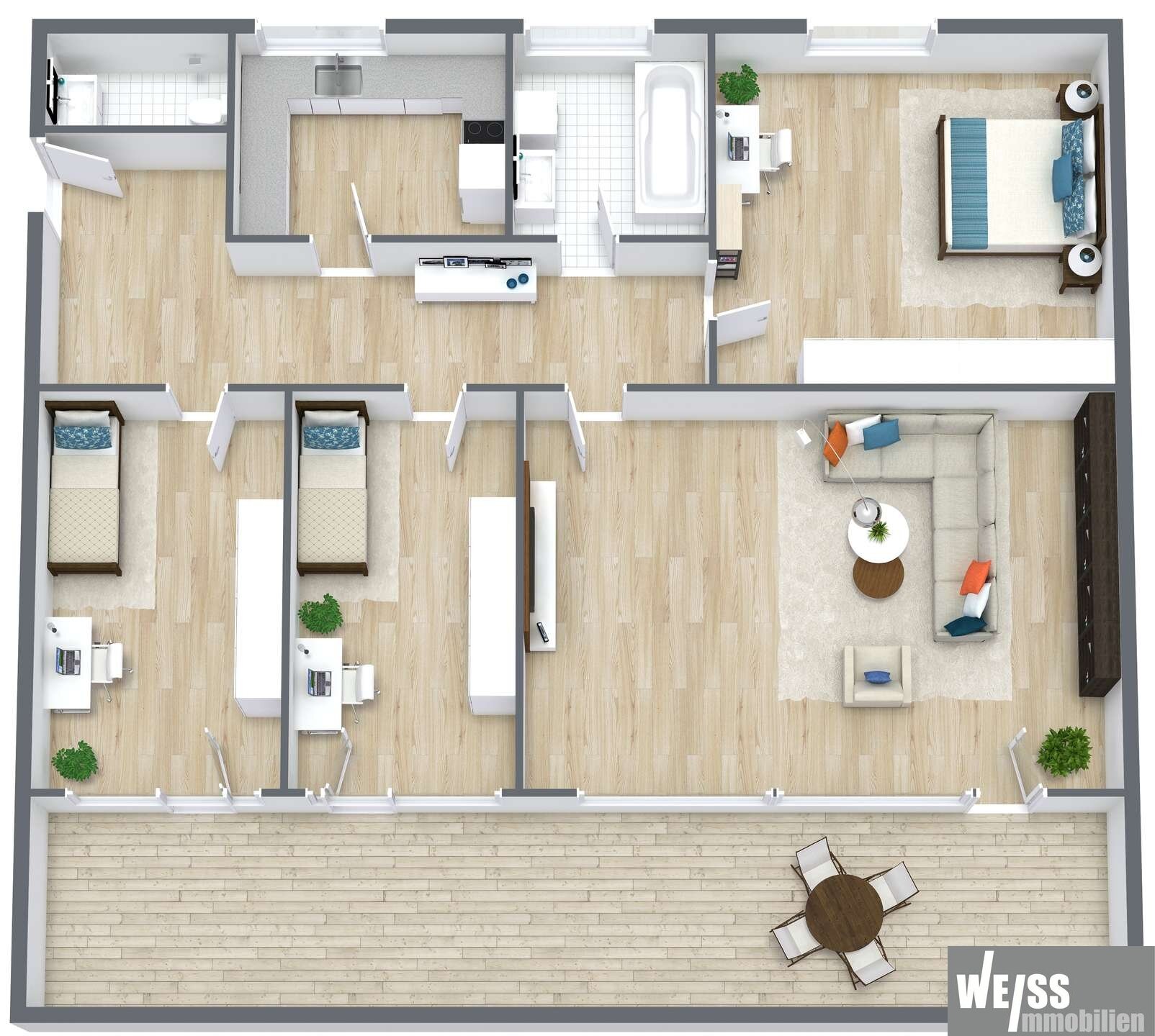 Wohnung zum Kauf 240.000 € 4 Zimmer 90,3 m²<br/>Wohnfläche 3.<br/>Geschoss Höchberg 97204