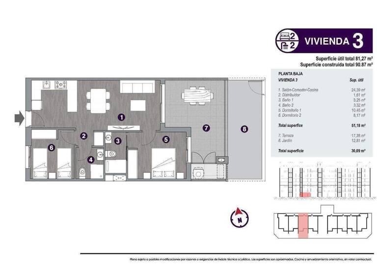 Wohnung zum Kauf - Erstbezug provisionsfrei 310.000 € 3 Zimmer 78 m² La Mata 03188