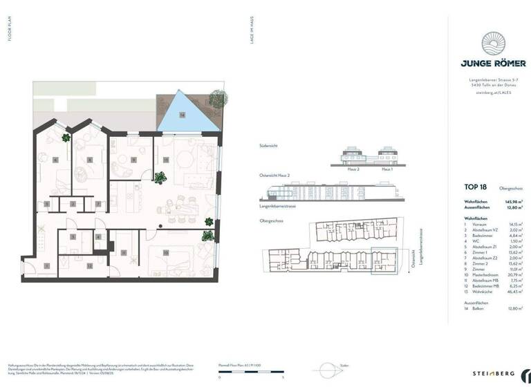 Wohnung zum Kauf 5 Zimmer 146 m² 1. Geschoss frei ab 01.05.2027 Tulln an der Donau 3430