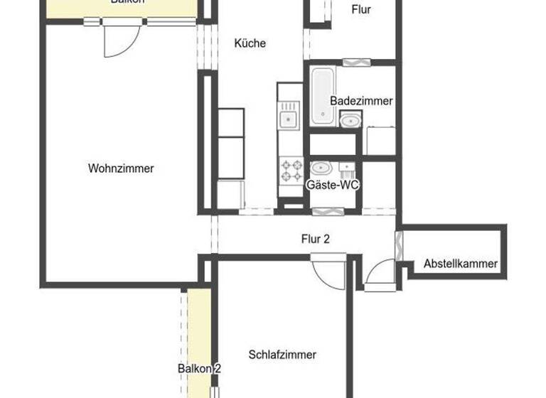 Wohnung zum Kauf 248.000 € 2 Zimmer 73 m² 6. Geschoss Zollhaus Nürnberg 90471