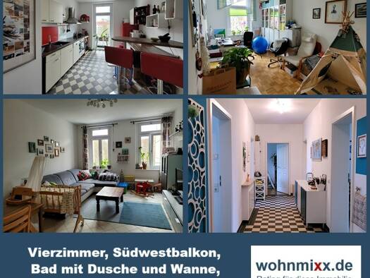 Wohnung zur Miete 665 € 4 Zimmer 102,1 m² 2. Geschoss frei ab sofort Bernsdorfer Str. 76 Bernsdorf Chemnitz 09126