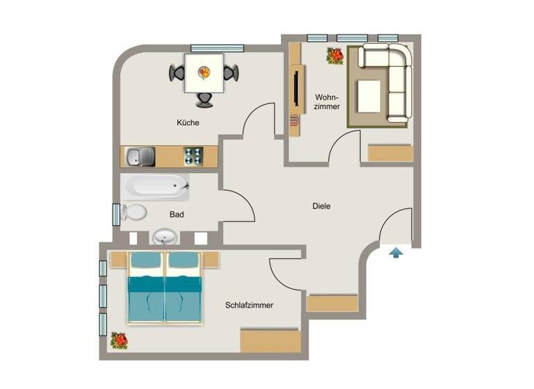 Wohnung zur Miete 666 € 2,5 Zimmer 70,2 m² 2. Geschoss Hohe Eiche 2 Langendreer Bochum 44892