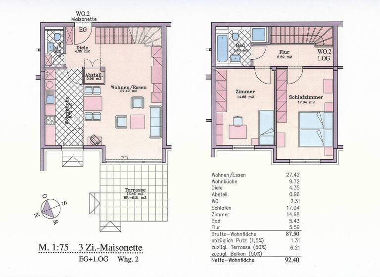 Maisonette zum Kauf provisionsfrei 729.000 € 3 Zimmer 98 m² EG Große Rittergasse 35 Sachsenhausen Frankfurt am Main 60594