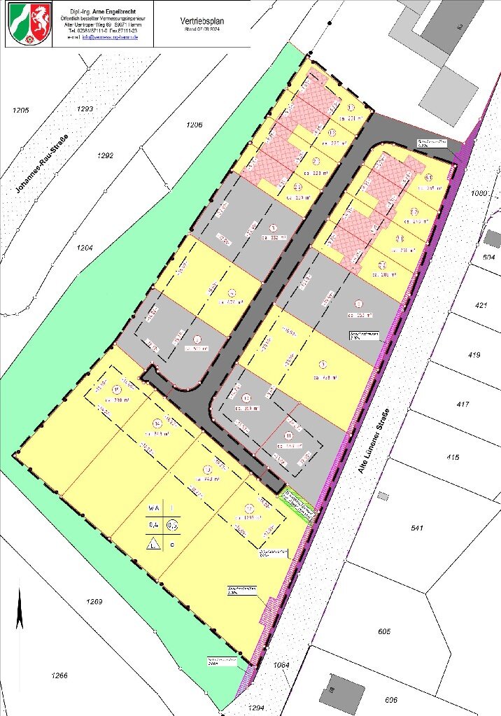 Grundstück zum Kauf provisionsfrei 374.925 € 1.305 m²<br/>Grundstück Statistischer Bezirk 51 Hamm 59077