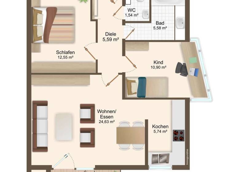 Wohnung zur Miete 799 € 3 Zimmer 73,6 m² Nördlingen 86720