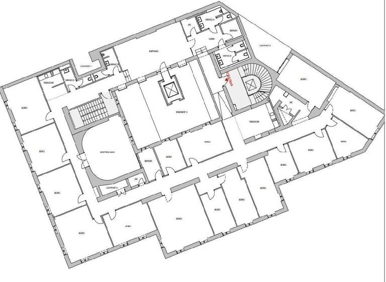 Bürofläche zur Miete 22 € 15 Zimmer 690,8 m² Bürofläche Schubertring 14 Wien 1010
