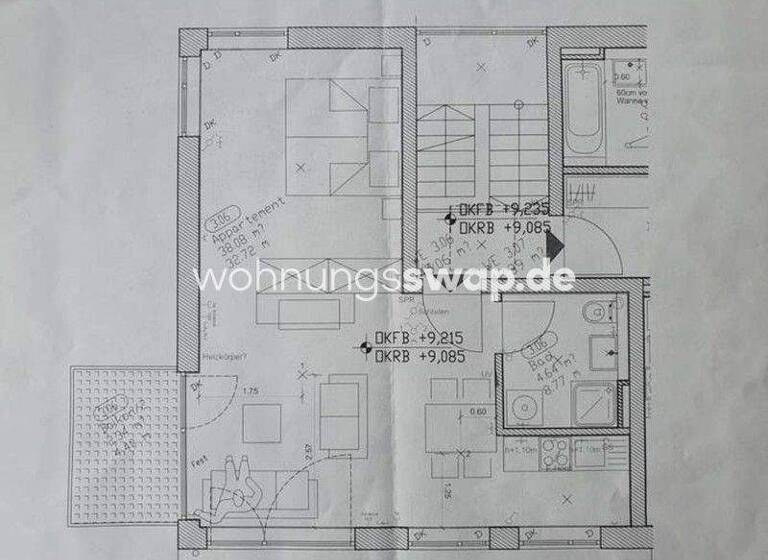 Studio zur Miete Tauschwohnung 540 € 2 Zimmer 43 m² 2. Geschoss Stadtamhof Regensburg 93059