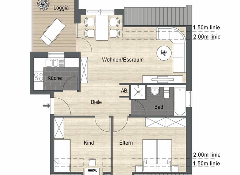 Wohnung zum Kauf 279.900 € 3 Zimmer 71 m² Rottenbauer 97084
